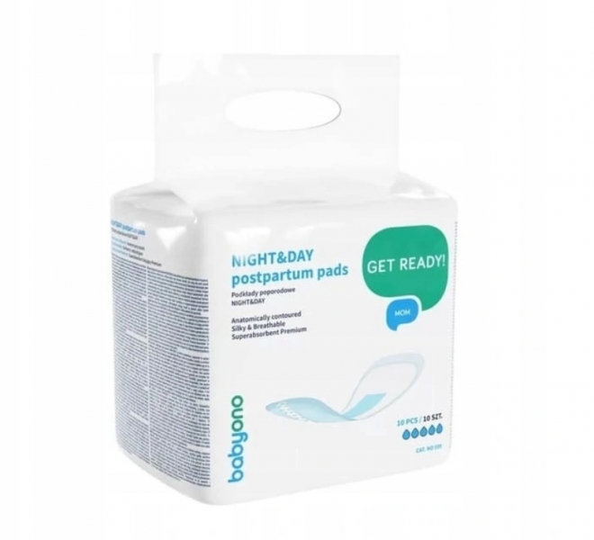 BabyOno Anatomické poporodní vložky NIGHT&DAY - 10 ks