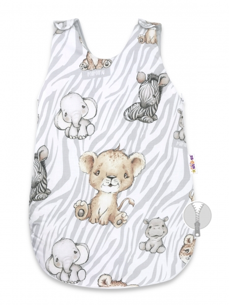 Spací vak Baby Nellys, ZOO Natural, 70 cm - šedá, hnědá