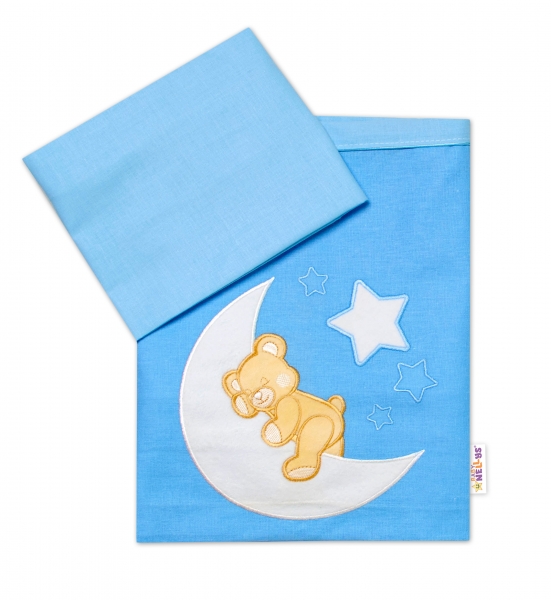 Baby Nellys 2-dílná sada povlečení do postýlky, klučičí barvy, různé výšivky