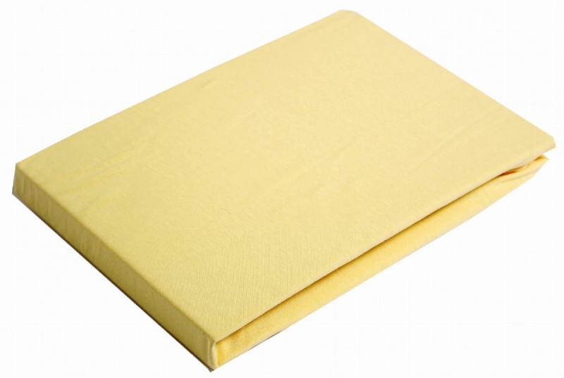 Baby Nellys Jersey prostěradlo do kočárku - žluté, 75x35 cm