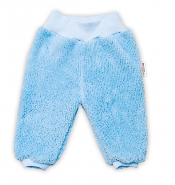 Baby Nellys Kojenecké chlupáčkové tepláčky Cute Bunny - modré, vel. 68, Velikost: 68 (3-6m)