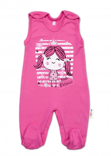Baby Nellys bavlněné dupačky Sweet Little Princess, růžová, vel. 56