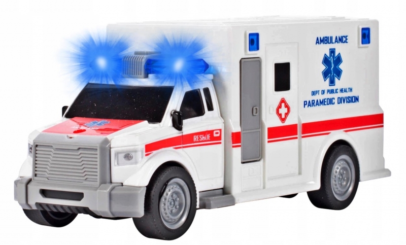 Tulimi Auto lékařská ambulance se zvukem, bílá