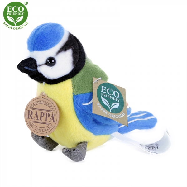 Plyšová sýkora modřinka se zvukem 11 cm ECO-FRIENDLY