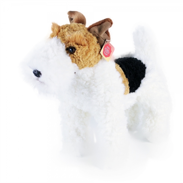 Plyšový pes foxteriér Dášenka stojící 30 cm