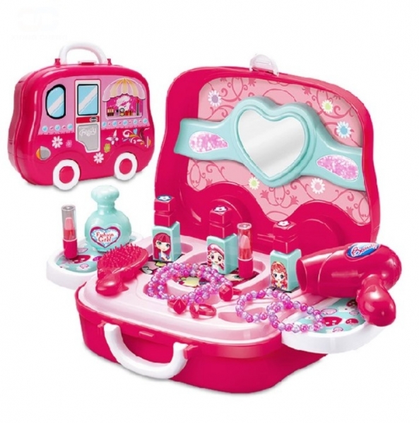 Tulimi Dětský toaletní kufřík Fashion You s doplňky - růžový