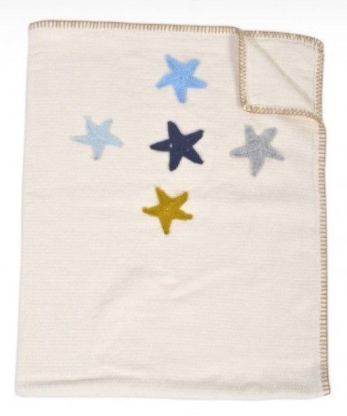 Cangaroo Dětská deka 100x90cm, Hvězdičky, ecru, v dárkovém balení