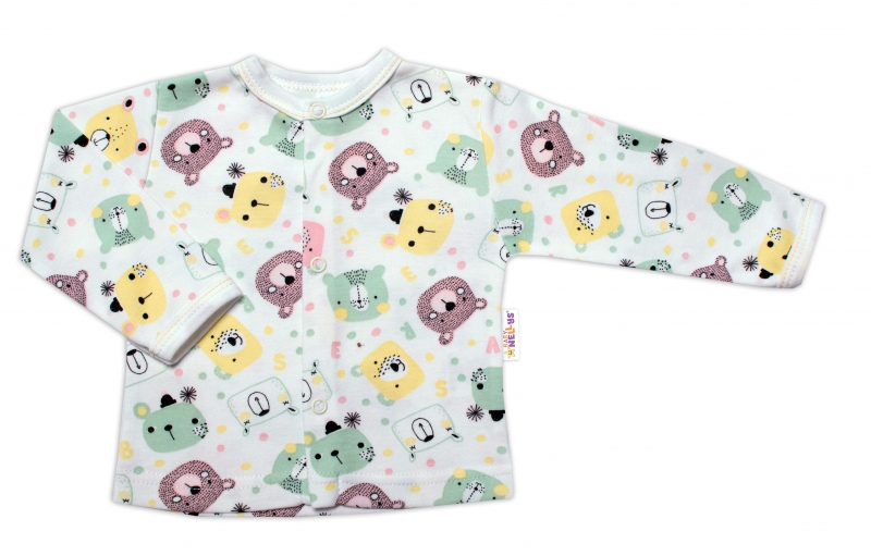 Baby Nellys Kojenecká košilka, New Teddy, neutrální barva, vel. 68, Velikost: 68 (3-6m)