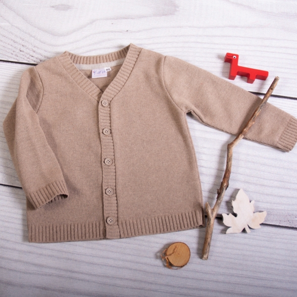 Chlapecký svetřík K-Baby - hnědý, vel. 86
