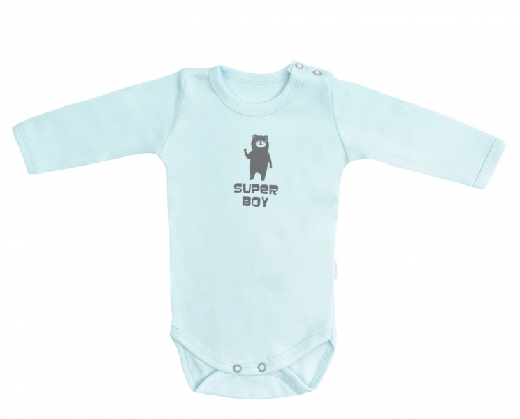 Mamatti Kojenecké body dlouhý rukáv, Bear - mátové