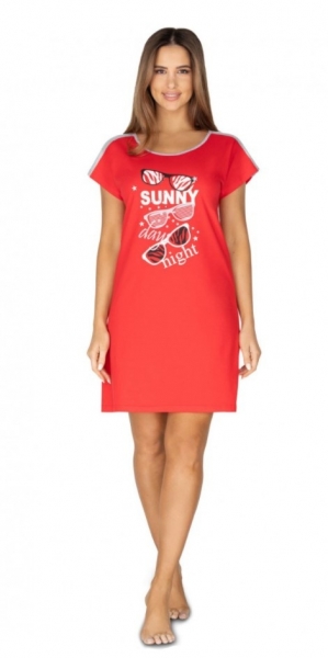 Regina Dámská noční košile Sunny day night, červená, vel. XXL, Velikost: XXL (44)