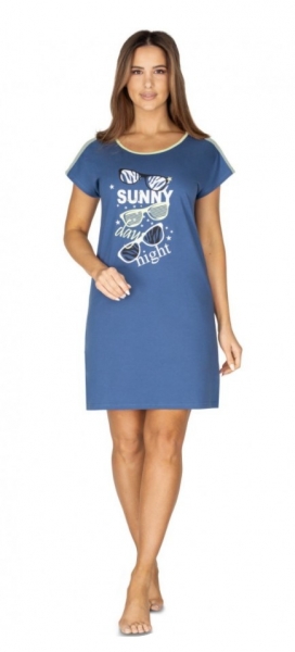 Regina Dámská noční košile Sunny day night, tmavě modrá, vel. XXL, Velikost: XXL (44)