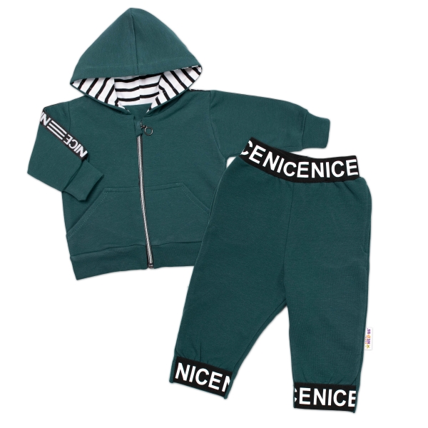 Baby Nellys Dětská tepláková souprava - Nice Boy - zelená, vel. 98