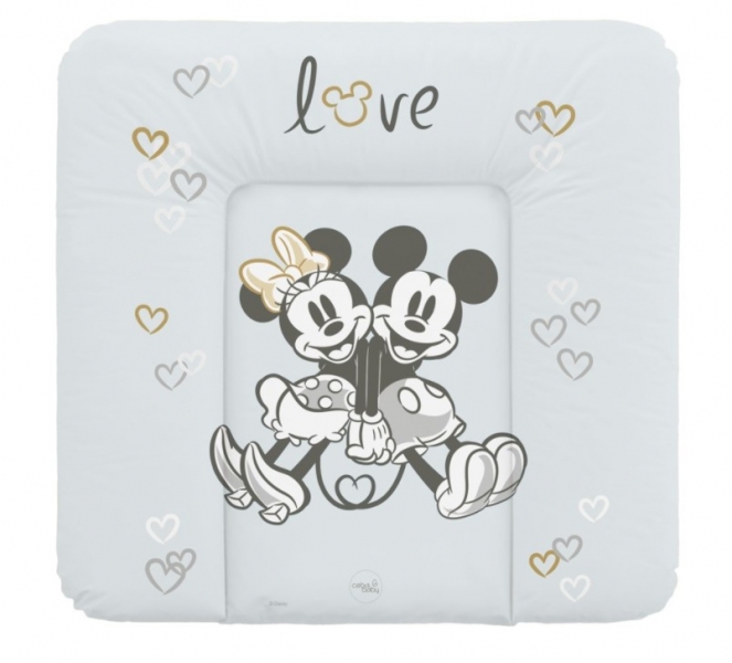 Ceba Baby Přebalovací podložka měkká 75x72cm Disney Minnie & Mickey, šedá