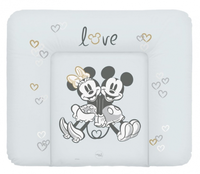 Ceba Baby Přebalovací podložka měkká velká 85x72cm Disney Minnie & Mickey, šedá