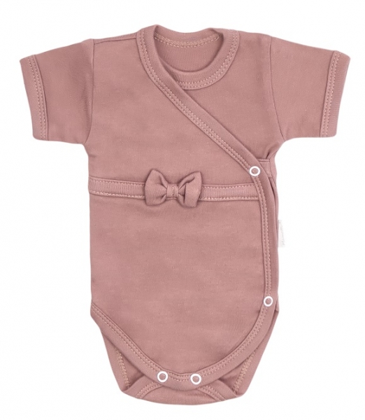 Mamatti Kojenecké body kr. rukáv, zapínání bokem, Happy - fialová, vel. 62, Velikost: 62 (2-3m)