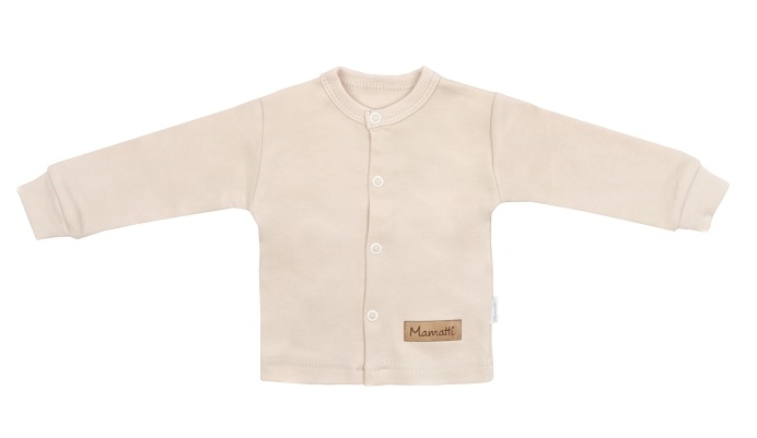 Mamatti Novorozenecká bavlněná košilka, kabátek, Baby Fox - béžová, Velikost: 50 (0-1m)