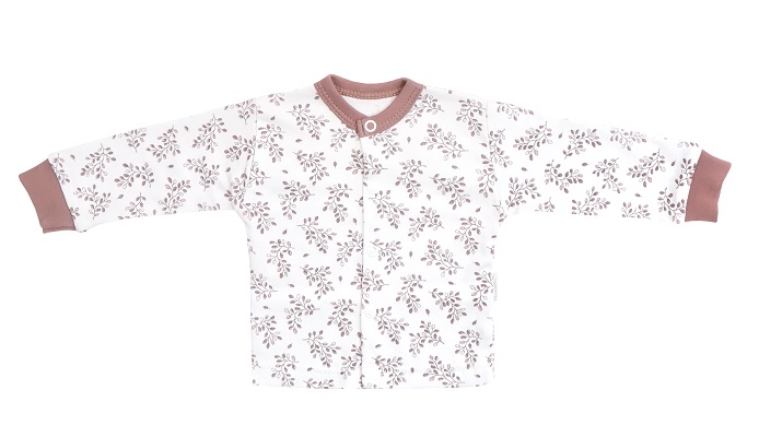 Mamatti Novorozenecká bavlněná košilka, kabátek, Happy - bílá s potiskem, vel. 68, Velikost: 68 (3-6m)