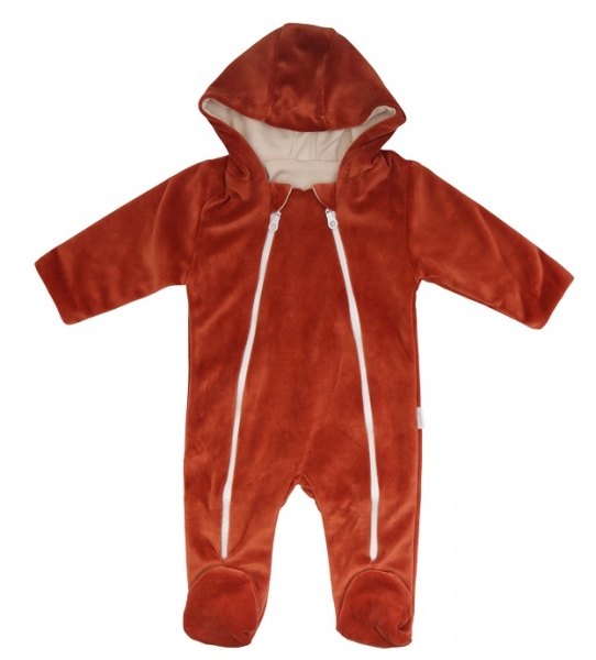 Mamatti Kojenecký overal VELVET, Baby Fox - hnědý, vel. 68, Velikost: 68 (3-6m)