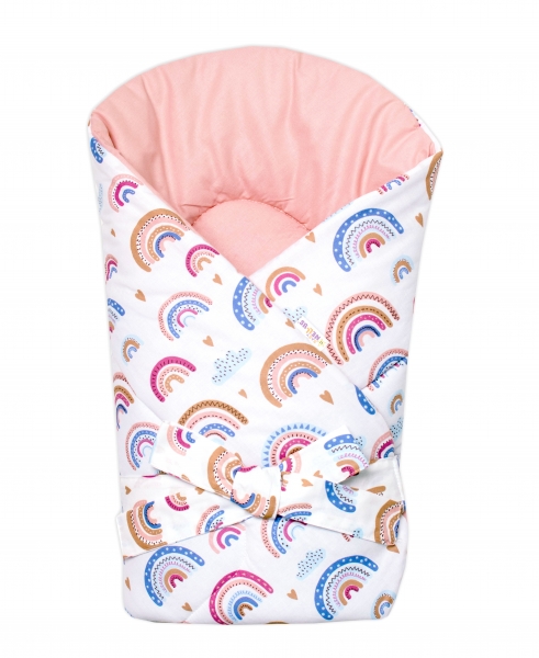 Baby Nellys Zavinovačka na zavazování Duha - pudrová