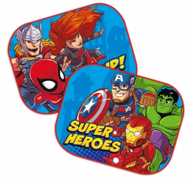 Marvel Stínítko do auta boční 2 ks - Super heroes