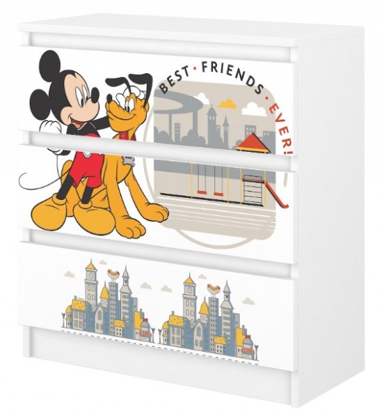 BabyBoo Disney dětská komoda - Mickey, bílá
