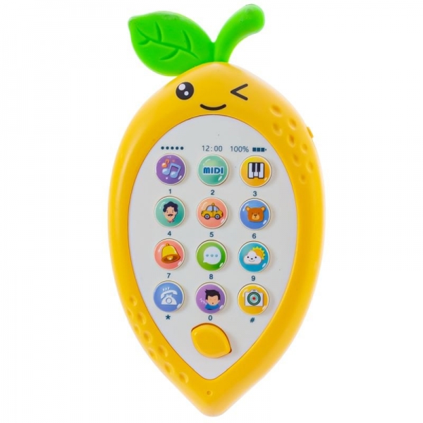 Tulimi Interaktivní hračka, Telefon ovoce - žlutá/růžová