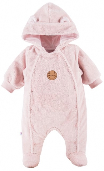 EEVI Dvouvrstvý chlupáčkový overálek Big Bear Luna - růžový, vel. 68