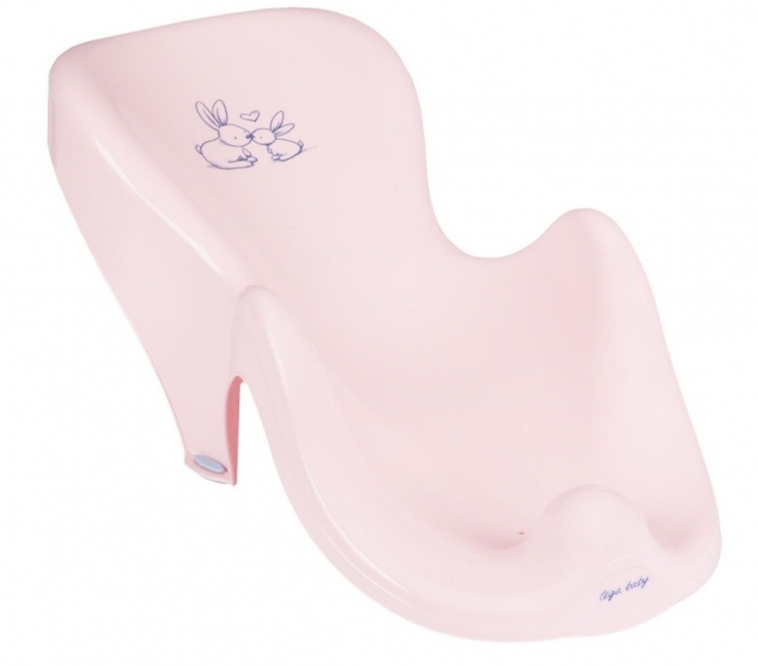 TEGA BABY Plastové lehátko do vaničky Eco Bunny, růžové