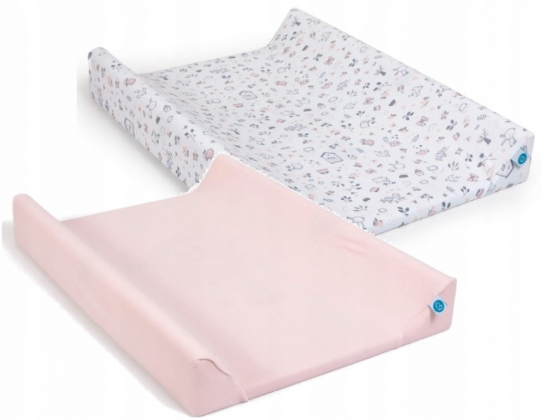 Ceba baby Potah na přebalovací podložku 2ks, bílý/růžový, 50x70-80cm