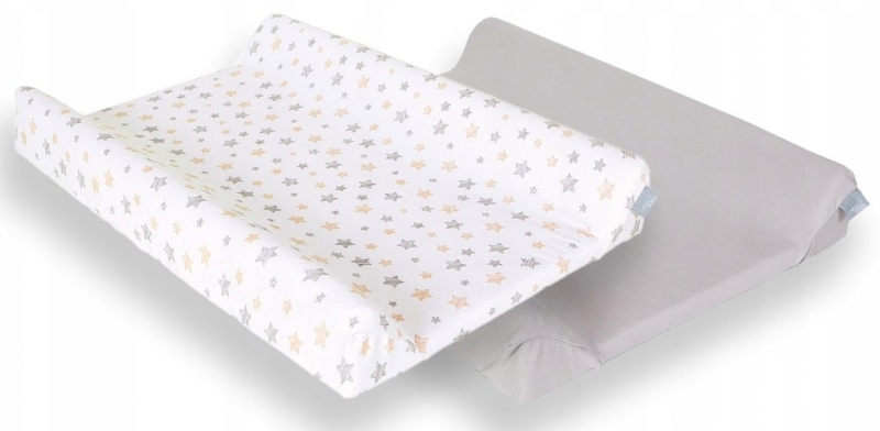 Ceba baby Potah na přebalovací podložku Hvězdičky 2ks, sv. šedý/žlutý, 50x70-80cm