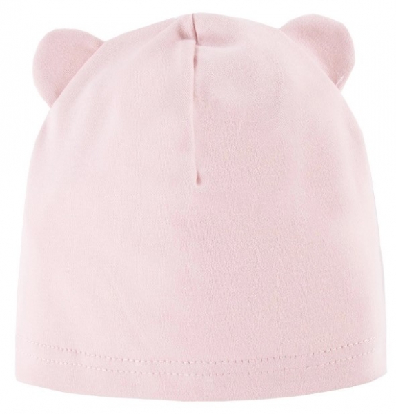 EEVI Bavlněná čepice s oušky - Big Bear, růžová, vel. 80/86