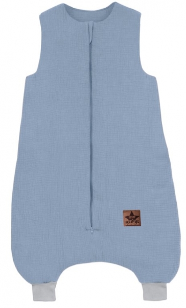 Baby Nellys Mušelínový spací vak s nohavičkami Kids Soft, jeans