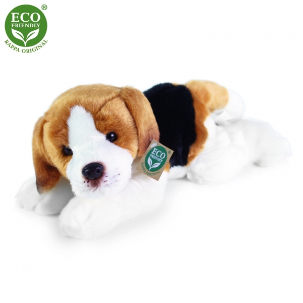 Plyšový pes bígl ležící 30 cm ECO-FRIENDLY