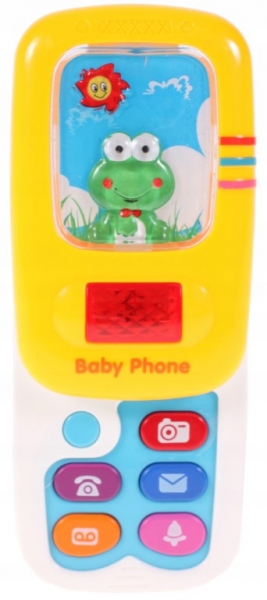 Dětský vysouvací telefon Tulimi, Žabka, žlutý