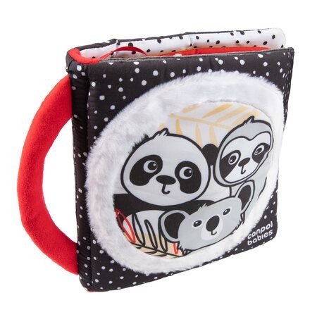 Senzorická měkká knížka pro miminka Canpol Babies, Panda