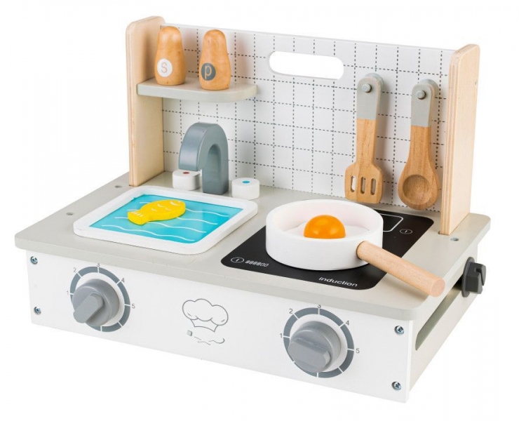 Dřevěná dětská Mini kuchyňka Eco Toys s doplňky