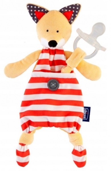 Přítulníček, muchláček na dudlík CHICCO, Liška, béžový