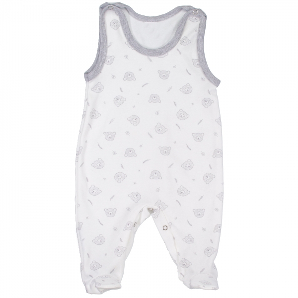Kojenecké dupačky, bavlna Teddy Baby - šedá, vel. 62