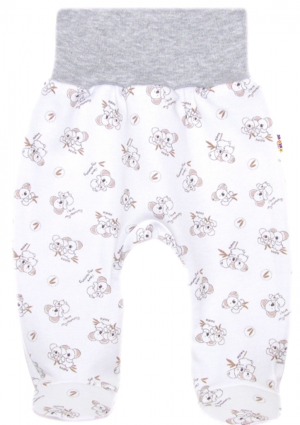 Polodupačky, bavlna Koala Basic Baby Nellys - šedý lem, vel. 68