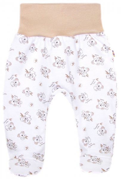 Polodupačky, bavlna Koala Basic Baby Nellys - béžový lem, vel. 62