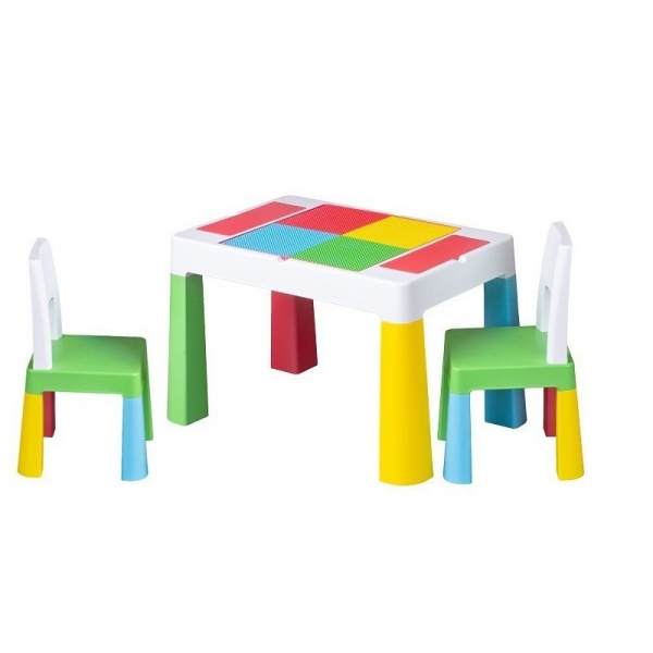 Sada nábytku pro děti - stoleček a 2 židličky, Tega Baby - multicolor