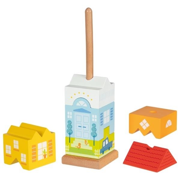 Dřevěná pyramida z kostek Domeček, Goki