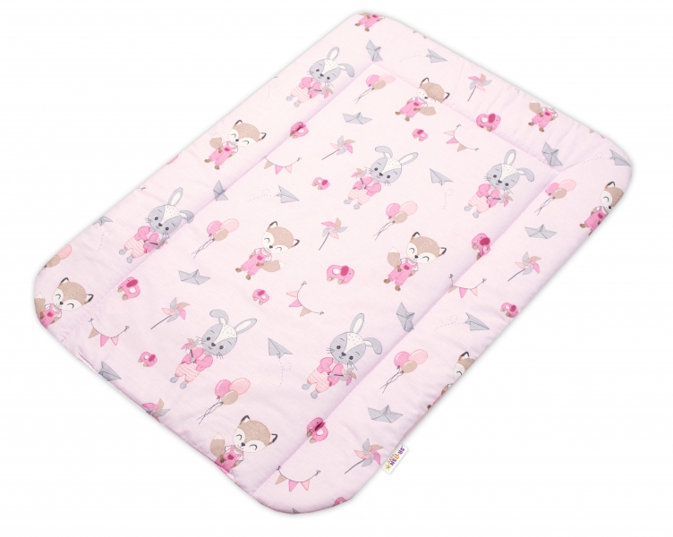 Přebalovací podložka 50x70 cm, bavlna, Liška a Zajíc Baby Nellys, růžová