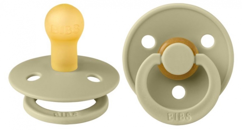 Kaučukový dudlík BIBS, 0-6 m, khaki