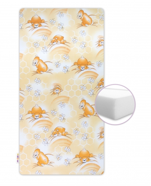 Dětská matrace do postýlky Baby Nellys, pěna 120x60x5cm - neutrální motiv, barva