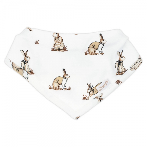 Kojenecký šátek na krk bavlna, Rabbit Nicol, bílý