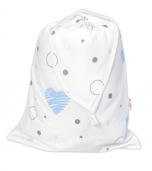 Pytlík na přezůvky, bavlna, I love Boy Baby Nellys, modrý