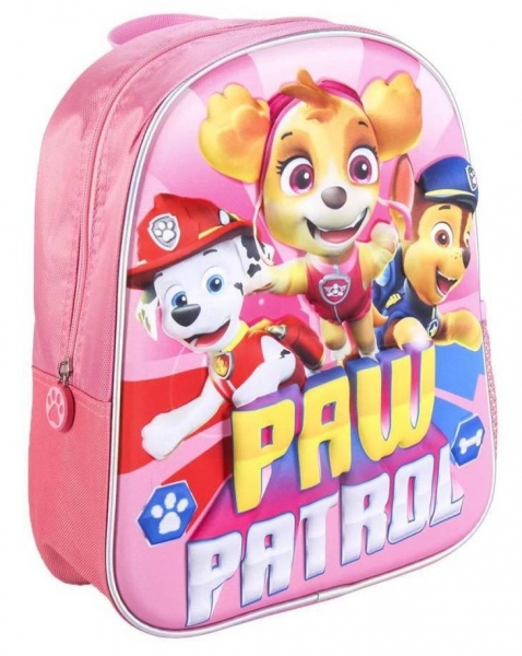 Batoh, aktovka 3D pro předškoláka Paw Patrol - růžový
