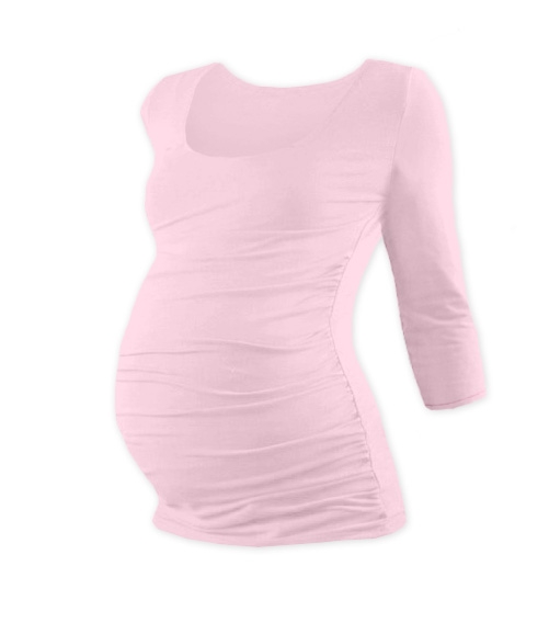 JOŽÁNEK Těhotenské triko 3/4 rukáv Johanka - sv. růžová, L/XL